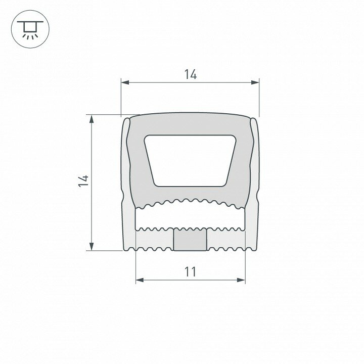 Профиль Arlight WPH-Flex-1414-Top-S11-20m White / - фото №2