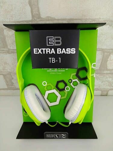 Наушники гарнитура Extra Bass TB-1 green