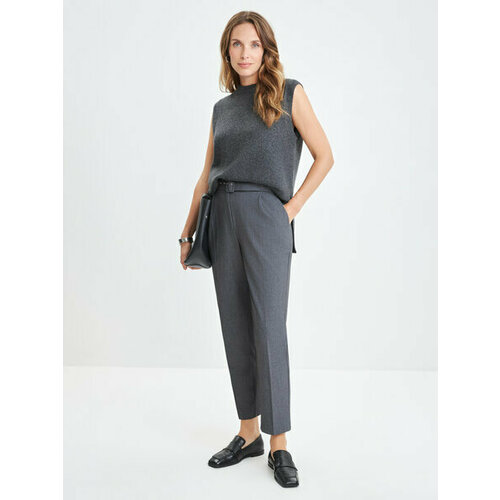 фото Брюки zarina, размер l (ru 48)/170, серый