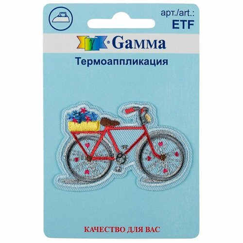 Термоаппликация Gamma Велосипед, № 03, 3,8х6,1 см (ETF) gamma etf термоаппликация 02 1 шт 01 244 мороженое 3 х 6 см