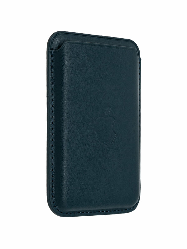 Картхолдер Wallet Кожаный чехол-бумажник MagSafe для iPhone, Балтийский-Синий