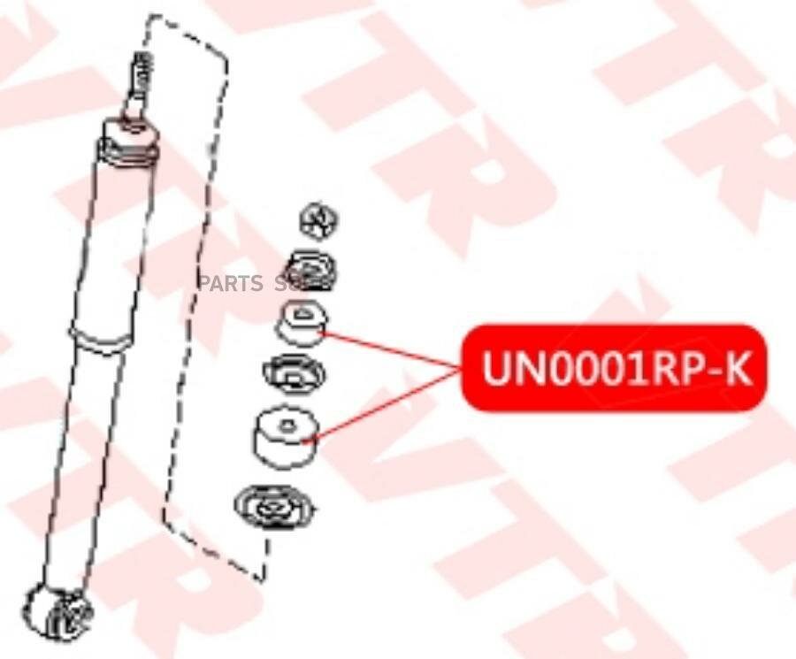 VTR UN0001RP-K Полиуретановая втулка тяги стабилизатора, универсальная (2 шт.)