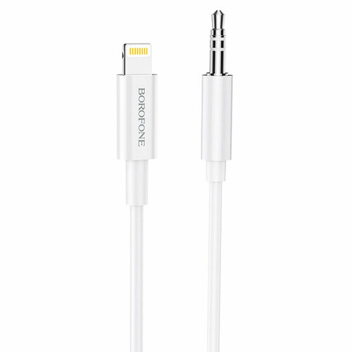 Аудиокабель BOROFONE BL9 Digital audio AUX Jack 3.5 (m) - Lightning (m), 1 м, белый