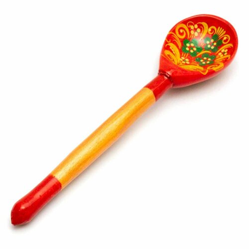 Деревянная ложка чайная с росписью - Краснушка 15 см 499₽