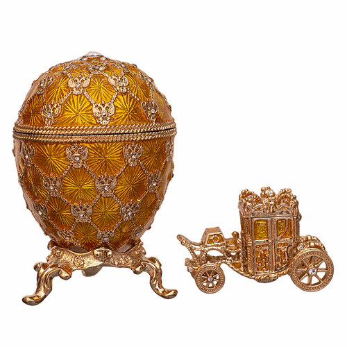 Пасхальное яйцо в стиле Фаберже Карета 7 см 5600₽