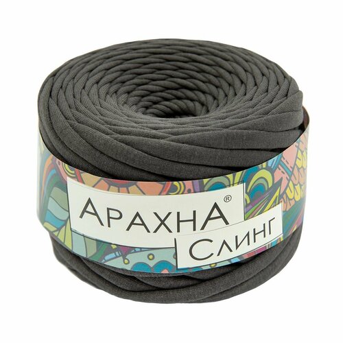 Пряжа ARACHNA Sling 100% хлопок 2 шт. х 150 г, 50 м №50 т. серый