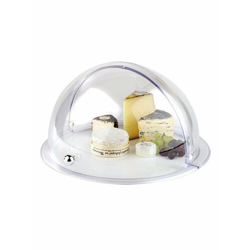 Крышка раздвижная для корзин и подносов 38 см, круглая, прозрачный, пластик, APS, 18388