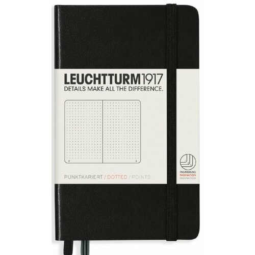 Leuchtturm 333915 Блокнот leuchtturm classic a6 80 гм2 187 стр в точку твердая обложка черный 2733₽