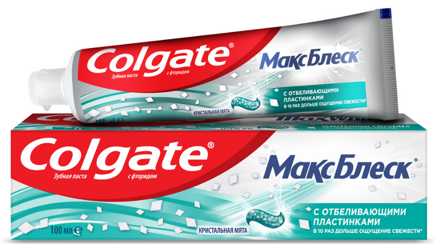 Colgate зубная паста макс блеск кристальная мята 100мл