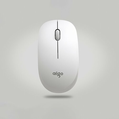 Беспроводная бесшумная офисная мышь Aigo M20 1200 DPI белый 780₽