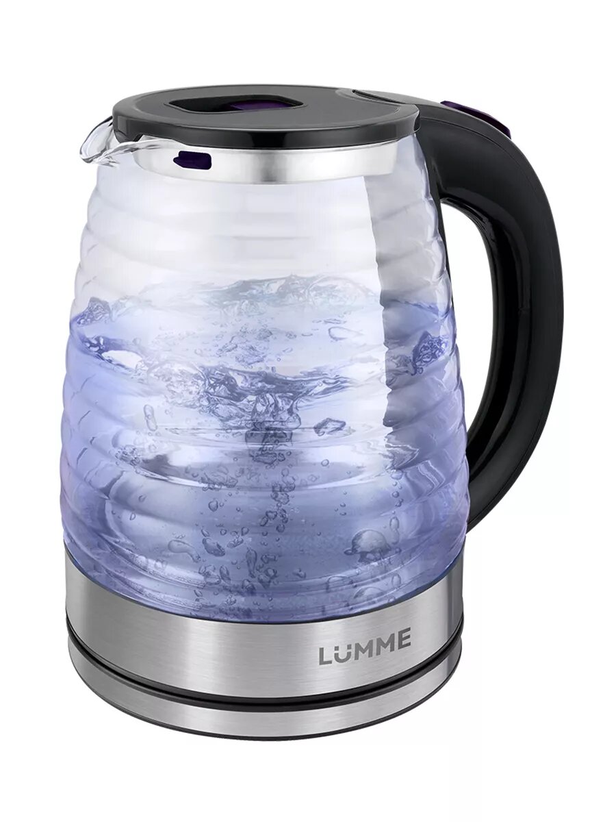 Электрический чайник LUMME LU-4101 темный топаз стеклянный с подсветкой 2 л