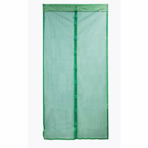 Дверная сетка антимоскитная на магнитах, однотонная, 100 х 210 см. Цвет зеленый