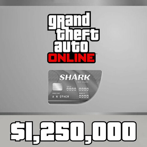 GTA 5 Online ключ денег 1 250 000 White Shark Cash Card ПК Rockstar Games Grand Theft Auto V Карта Белая Акула ГТА 5 Social club 2983₽