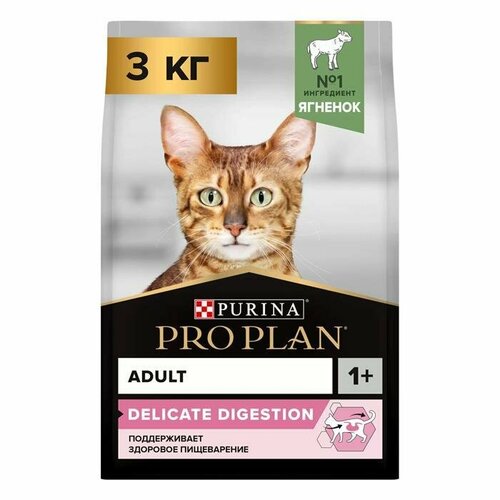 PRO PLAN `Delikate` Ягненок с комплексом OPTIRENAL для кошек с чувствительным пищеварением 3 кг