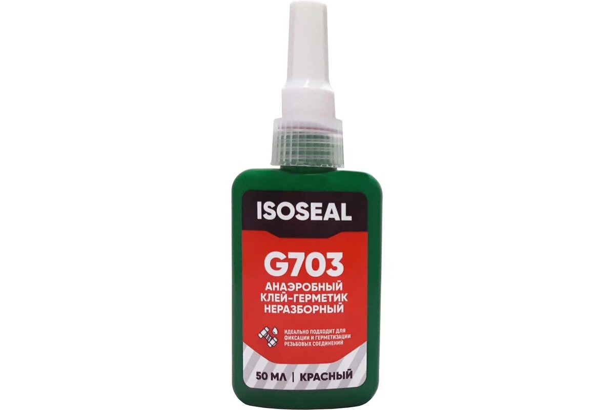 Isoseal Фиксатор резьбы анаэробный неразборный G703, красный, 50 мл., 7031007