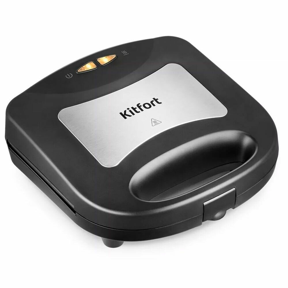Вафельница Kitfort КТ-1660, черный/серебристый