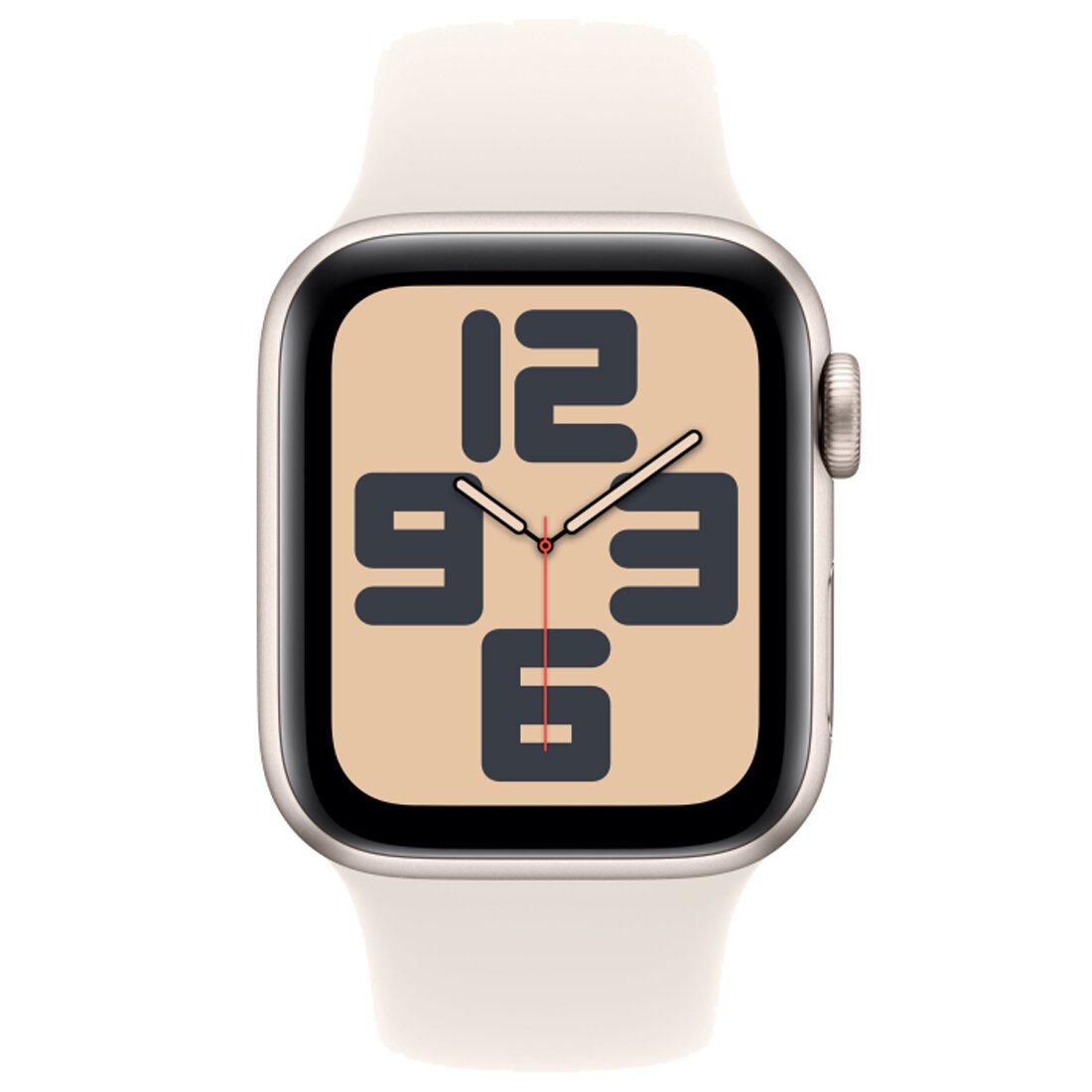 Смарт-часы Apple Watch SE 2024 GPS 44мм Aluminum Case with Sport Band S/M, сияющая звезда + сияющая звезда ремешок MXEU3 — фото 1