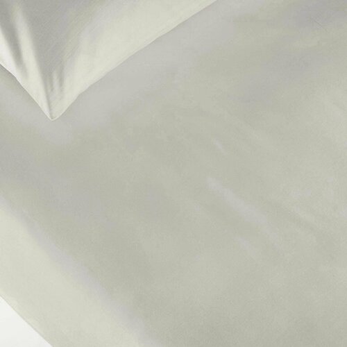 Простынь TAC 15 спальная 180х260 см семейный хлопок перкаль светло-серая Турция 4190₽