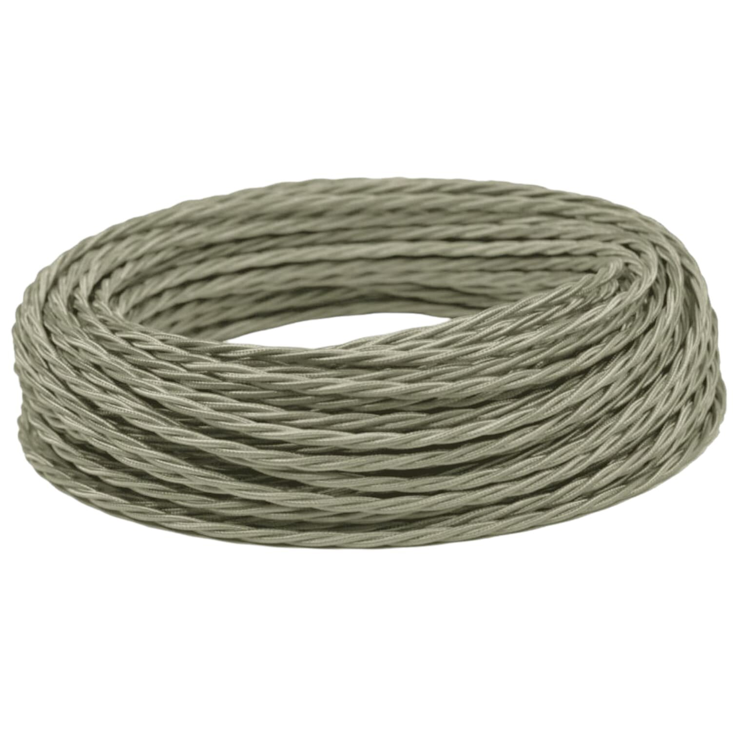 Ретро провод витой Interior Wire 2Х1.5мм тканевая оплетка серый 20м
