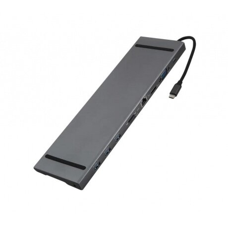 Адаптер Red Line Type-C 10 in 1 с проводом, серый УТ000031226