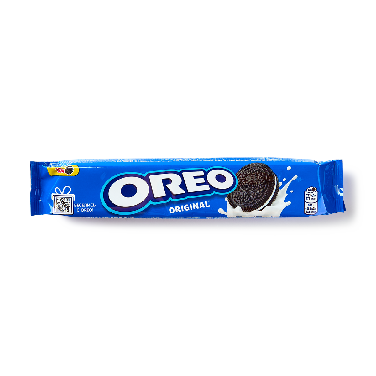 Печенье Oreo Original, с начинкой, упаковка флоу-пак, вес 95 г, 10 шт в уп.