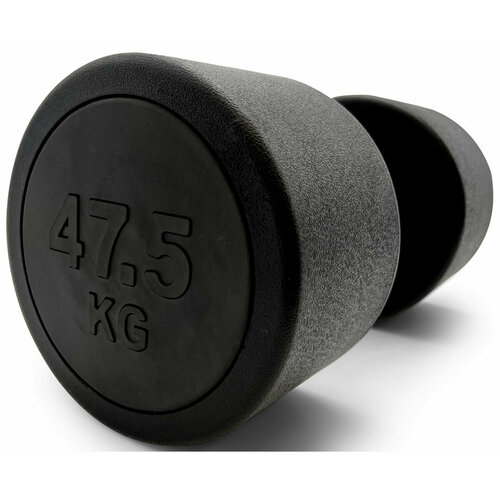 Гантель UNIX Fit PRO круглая обрезиненная, металлическая спортивная гантель неразборная, 47,5 кг, 1 шт.