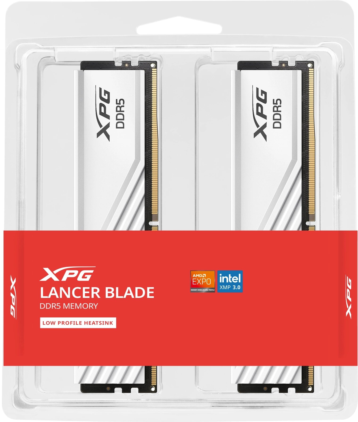 Модуль памяти DDR5 32GB (2*16GB) ADATA XPG Lancer Blade white PC5-51200 6400MHz CL32 1.4V - фото №5