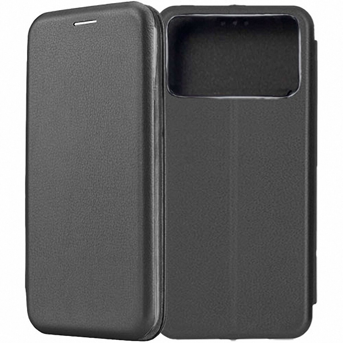 Чехол-книжка для Xiaomi POCO X4 Pro 5G черный / подставка, отделение для карт