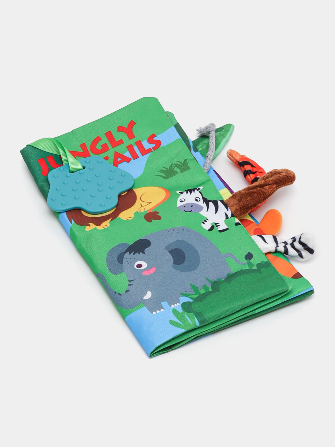 Мягкая книга-шуршалка "Дикие животные джунглей", с эффектом звука — фото 1