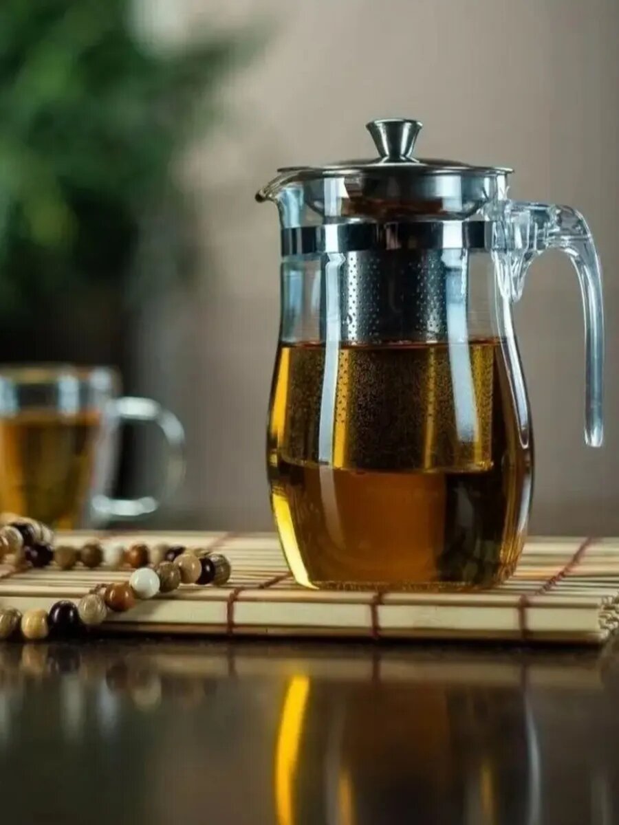 Обзор: Чайник заварочный Kitchen Utensils, 750мл, с ситечком, из стекла