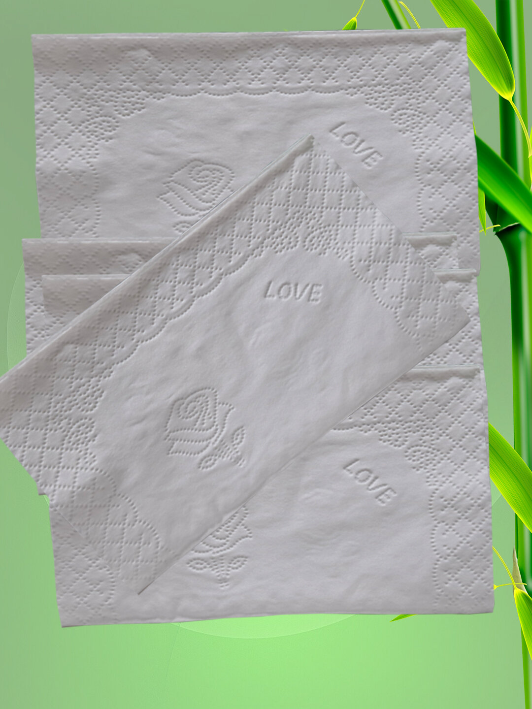 Салфетки бумажные шестислойные бренда Bamboozy бамбуковые салфетки — фото 1