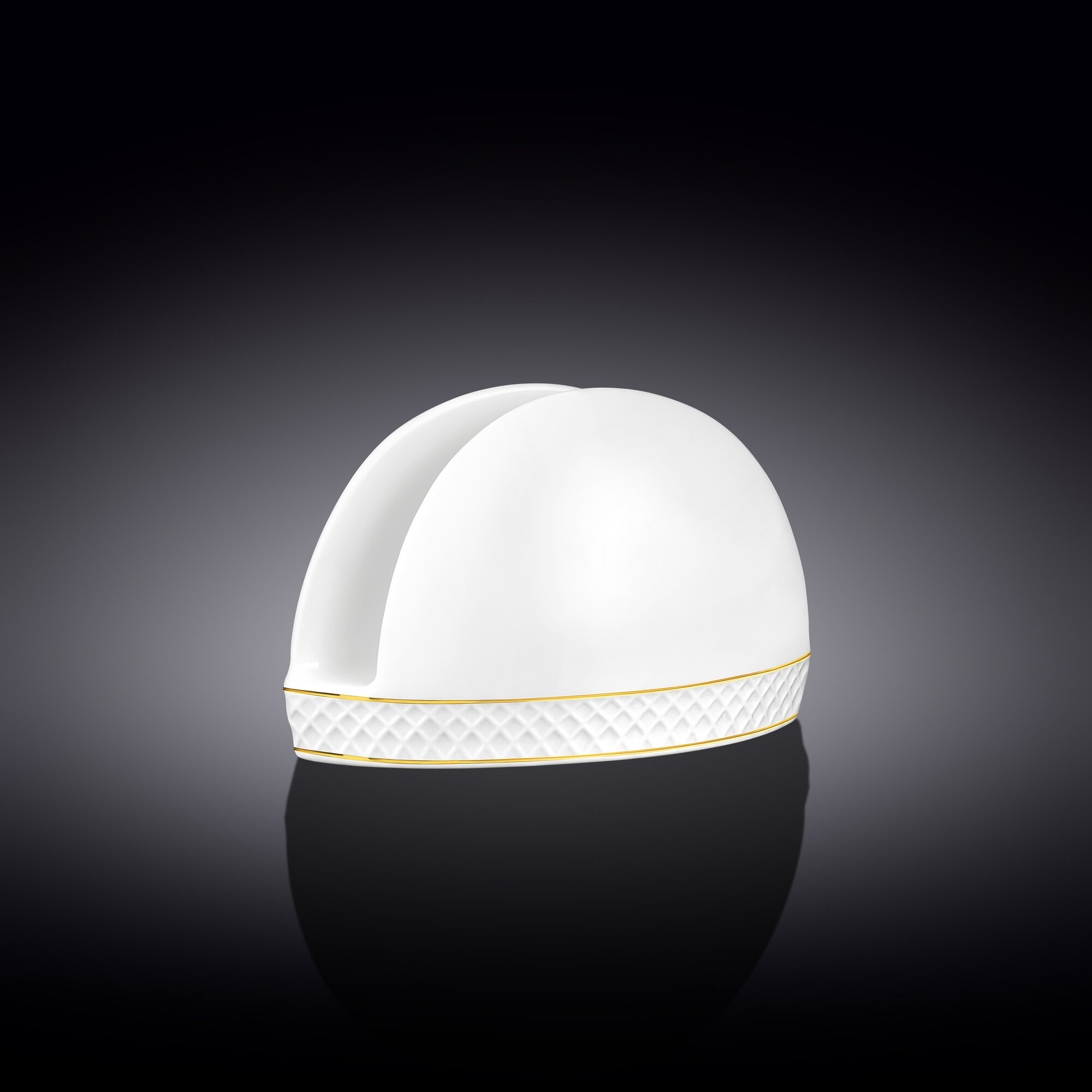 Салфетница с золотыми линиями 12x7,5 см WL‑880102901/A