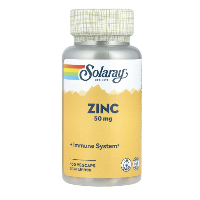 Solaray Zinc 50 мг 100 капсул — цинк для иммунитета и здоровья организма