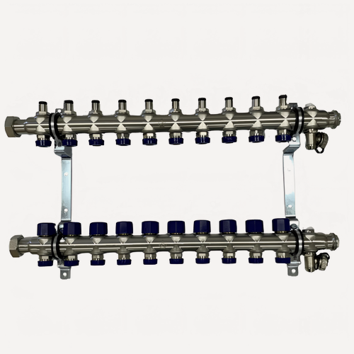 Изображение товара Коллекторная группа для теплого пола без расходомера 1"x3/4" 10-отводов TST