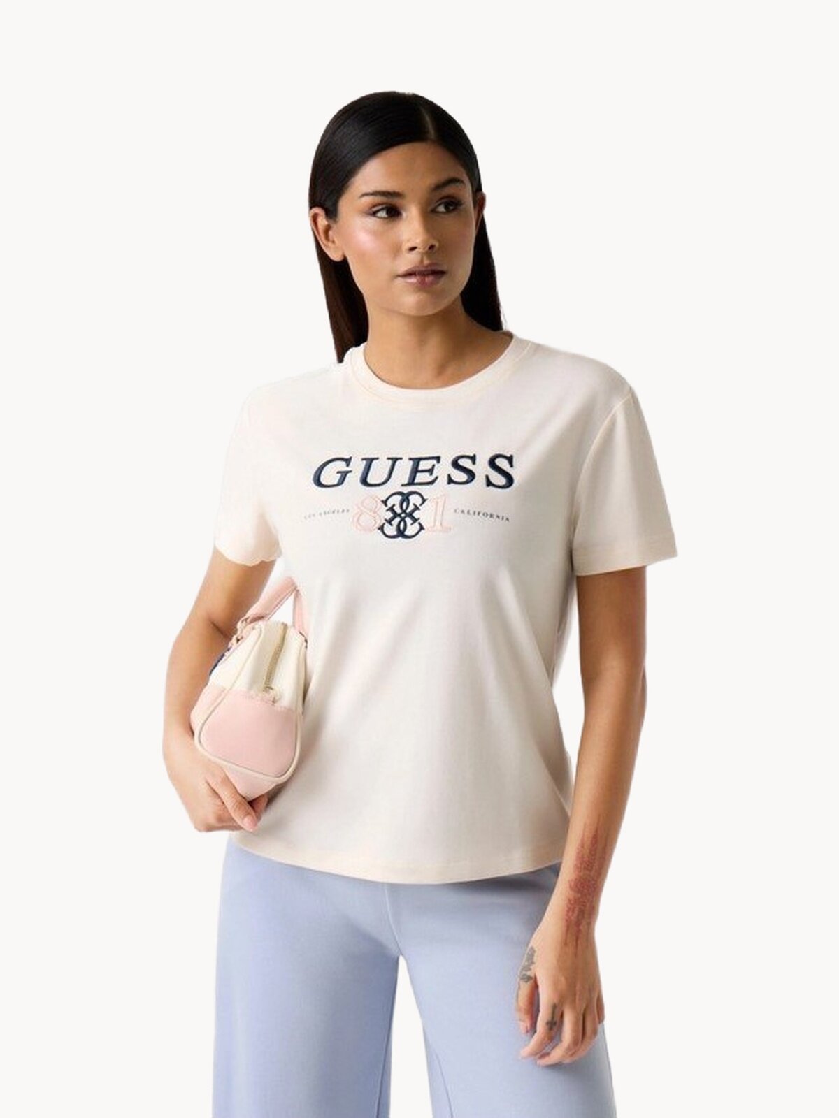 Футболка GUESS, размер XS, белый