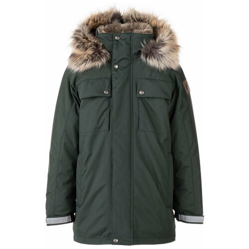 фото Куртка для мальчиков jakko k22468-333 kerry, размер 140, цвет 333-темно-зеленый