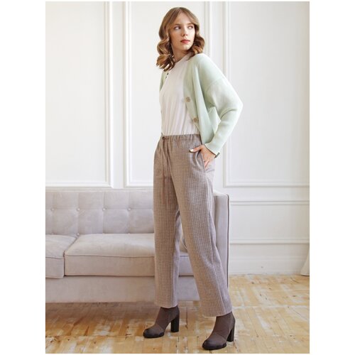 Брюки Studio T Рикки женские клетка/размер 52