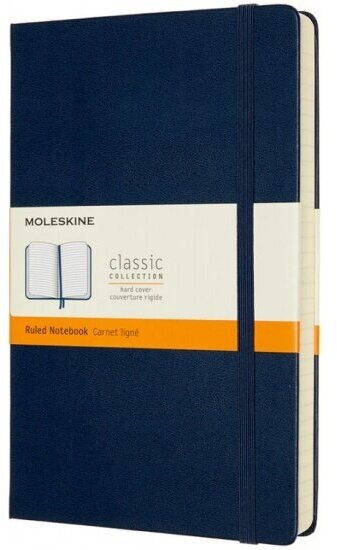 Блокнот Moleskine CLASSIC SOFT QP616B20 Large 130х210мм 192стр. линейка мягкая обложка синий сапфир