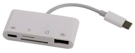 KS-is (ks-399) Кабель-адаптер Usb-c -) USB+USB-C+SD/microSD Card Reader .