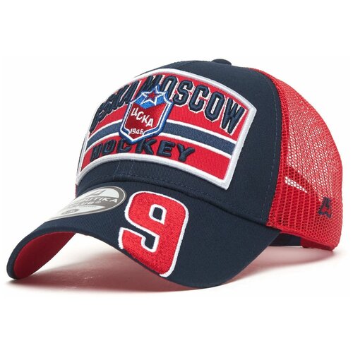 фото Бейсболка мужская с сеткой хк цска № 9 atributika & club, кепка с цифрой: "девять" атрибутика и клуб летняя