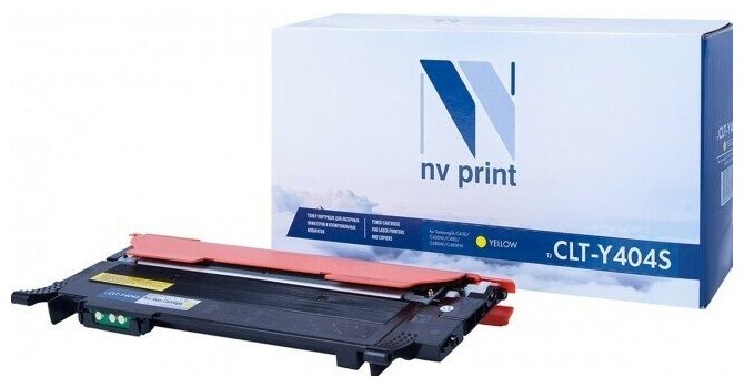 Картридж NV Print CLT-Y404S Желтый для принтеров Samsung SL-C430/ C430W/ C480/ C480W/ C480FW, 1000 страниц