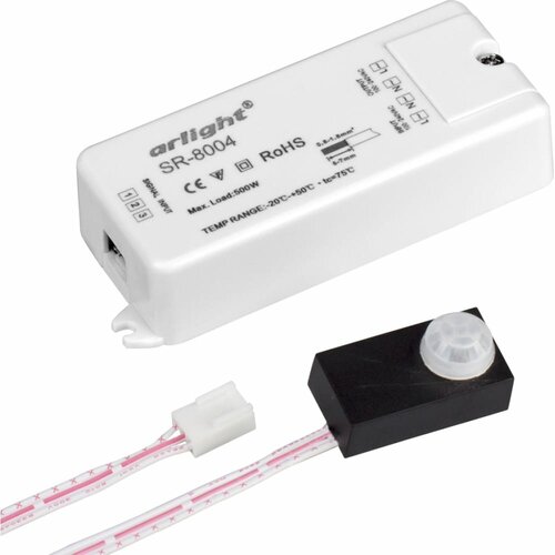 Датчик SR-8004 black (220V, 500W, PIR-Sensor) (ARL, -)