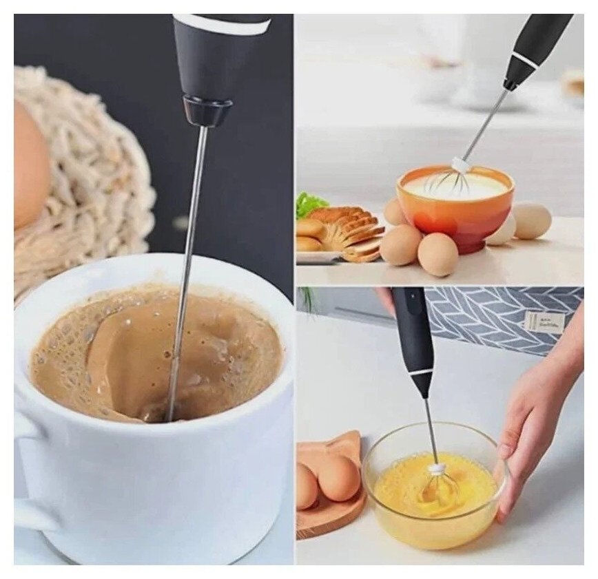Ручной Капучинатор, вспениватель молока для кофе, мини миксер для кофе и яиц - фотография № 7