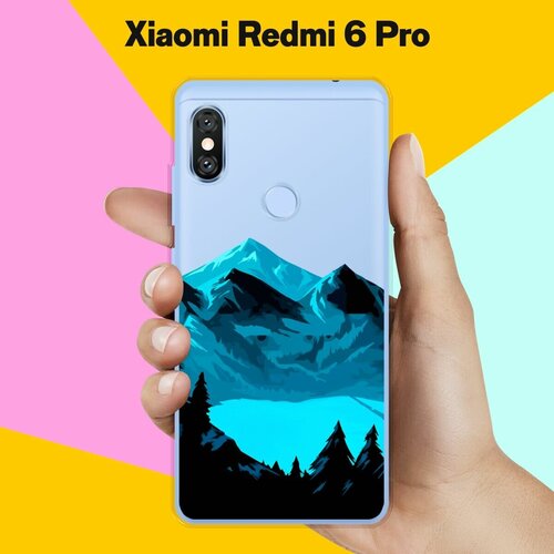 Силиконовый чехол на Xiaomi Redmi 6 Pro Горное озеро / для Сяоми Редми 6 Про пластиковый чехол magical world единорог на xiaomi redmi 6 pro сяоми редми 6 про