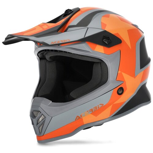 Шлем детский Acerbis IMPACT STEEL JUNIOR Black/Orange M (49-50)