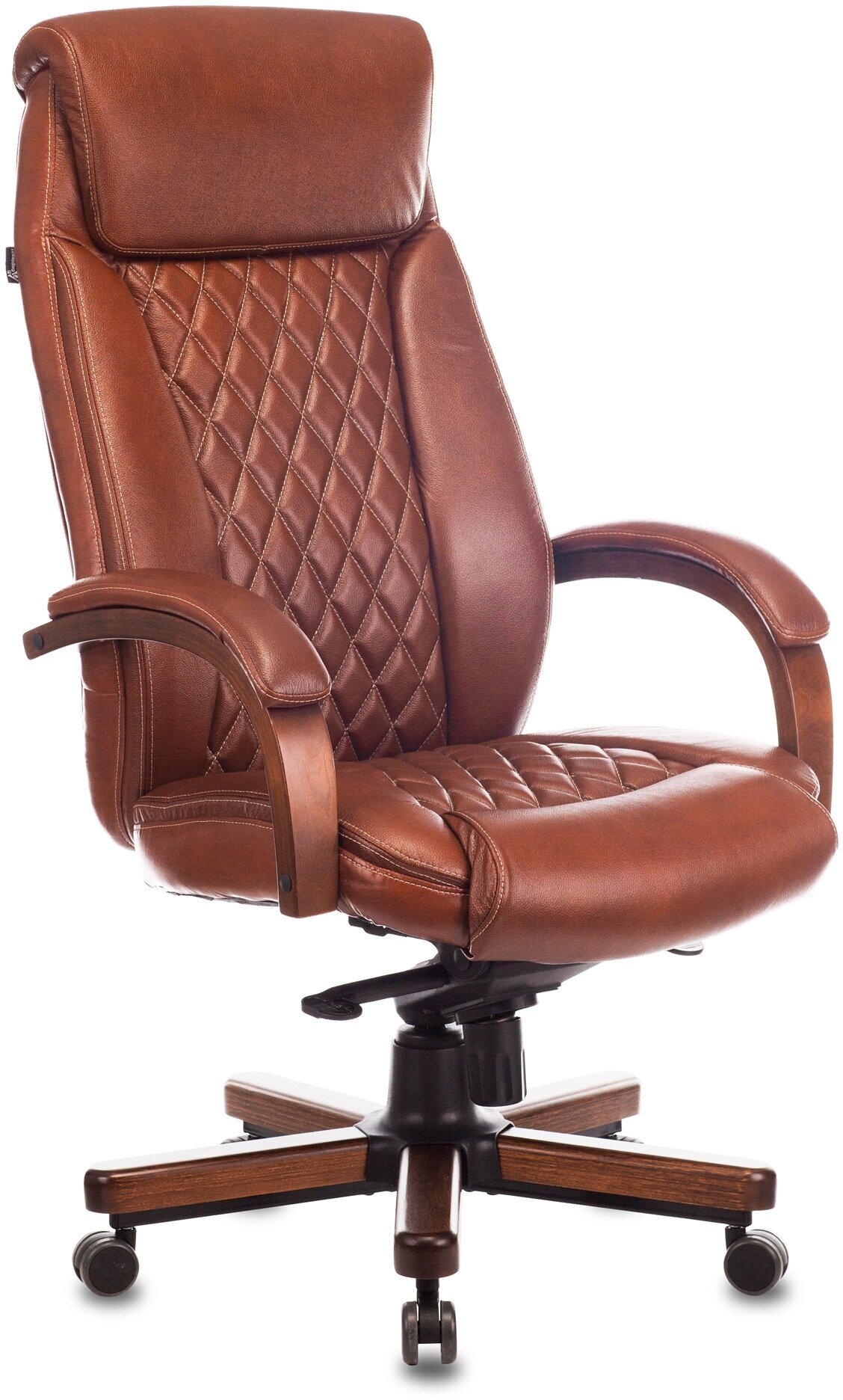 Кресло руководителя Бюрократ T-9924WALNUT светло-коричн