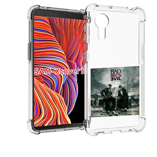 Чехол MyPads Eminem BAD MEETS EVIL – HELL THE SEQUEL для Samsung Galaxy Xcover 5 задняя-панель-накладка-бампер