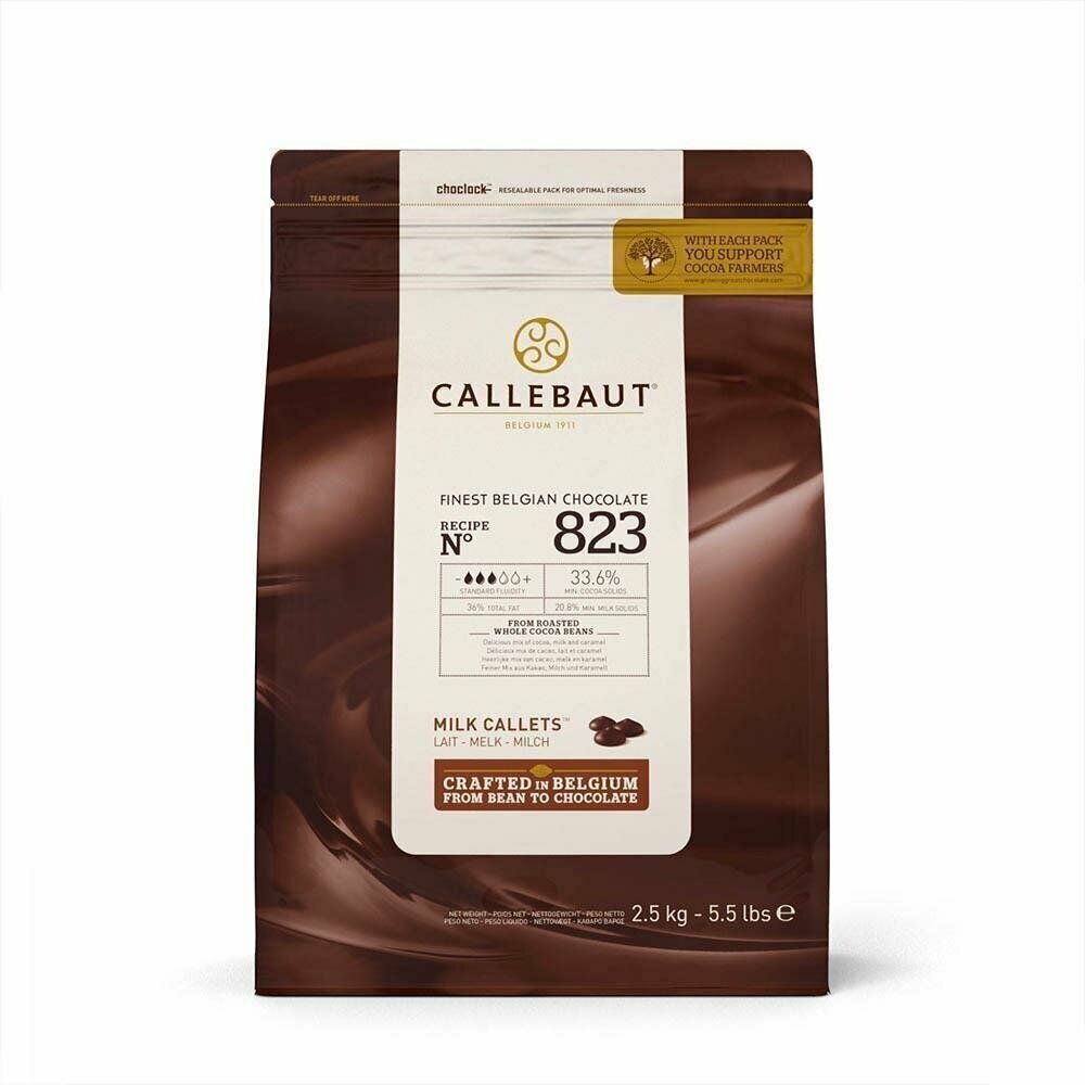 Шоколад Молочный 33,6% каллеты 2,5кг пакет Callebaut 823-RT-U71 Бельгия