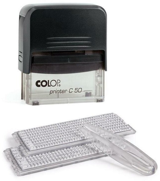 Штамп самонаборный Colop Printer C50-Set-F (69х30мм, 8/6 строки, съемная рамка, текст, 2 кассы)