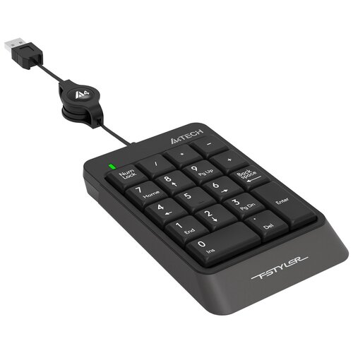 Клавиатура A4Tech Fstyler FK13 серый Числовой блок 95600₽